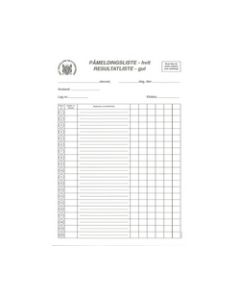 Påmelding-/resultatliste (100 stk)