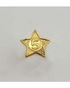 Dugleiksmerkestjerne gylt nr. 5